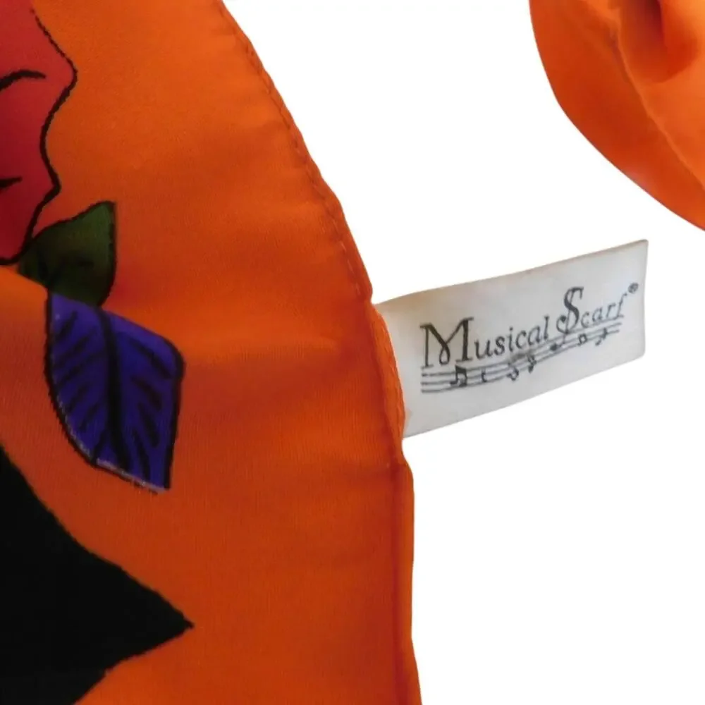Vintage Accessory Street Halloween Scarf Pumpkin Witch Ghost Spider - Picture 5 of 10